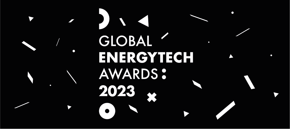 The 2023 Global EnergyTech Awards logo with the headline: Six Transformative Startups Receive Trophies at the 2023 Global EnergyTech Awards.