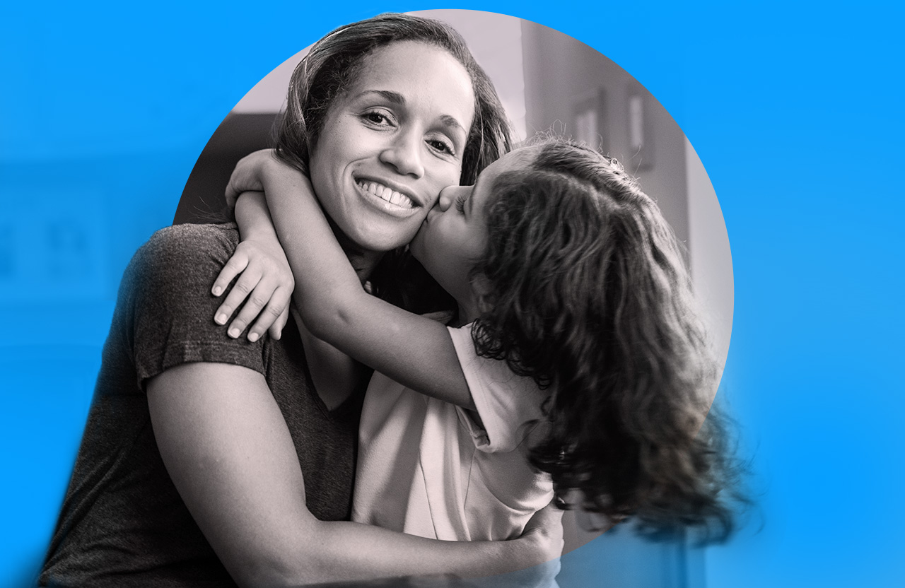 parent hugging child