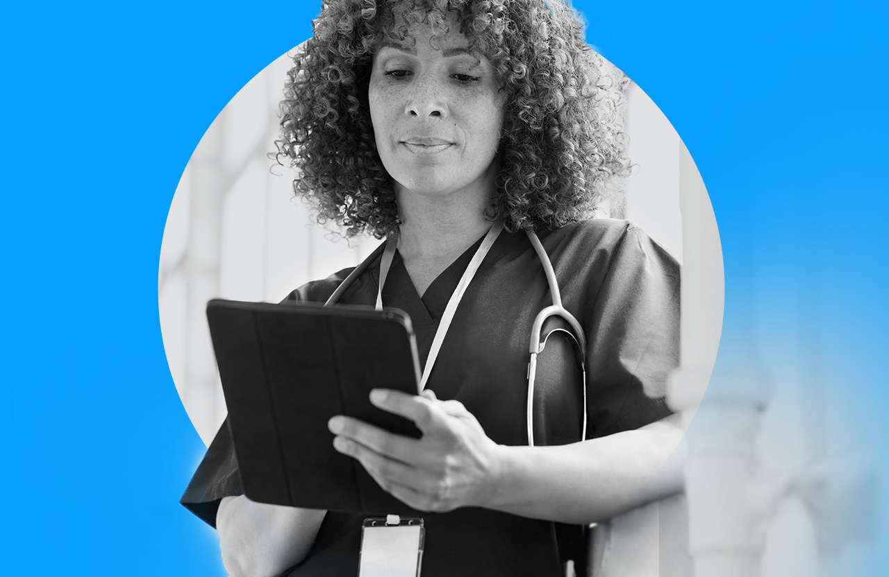 Nurse with tablet