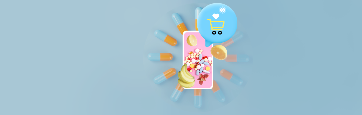 medicine in a shopping cart