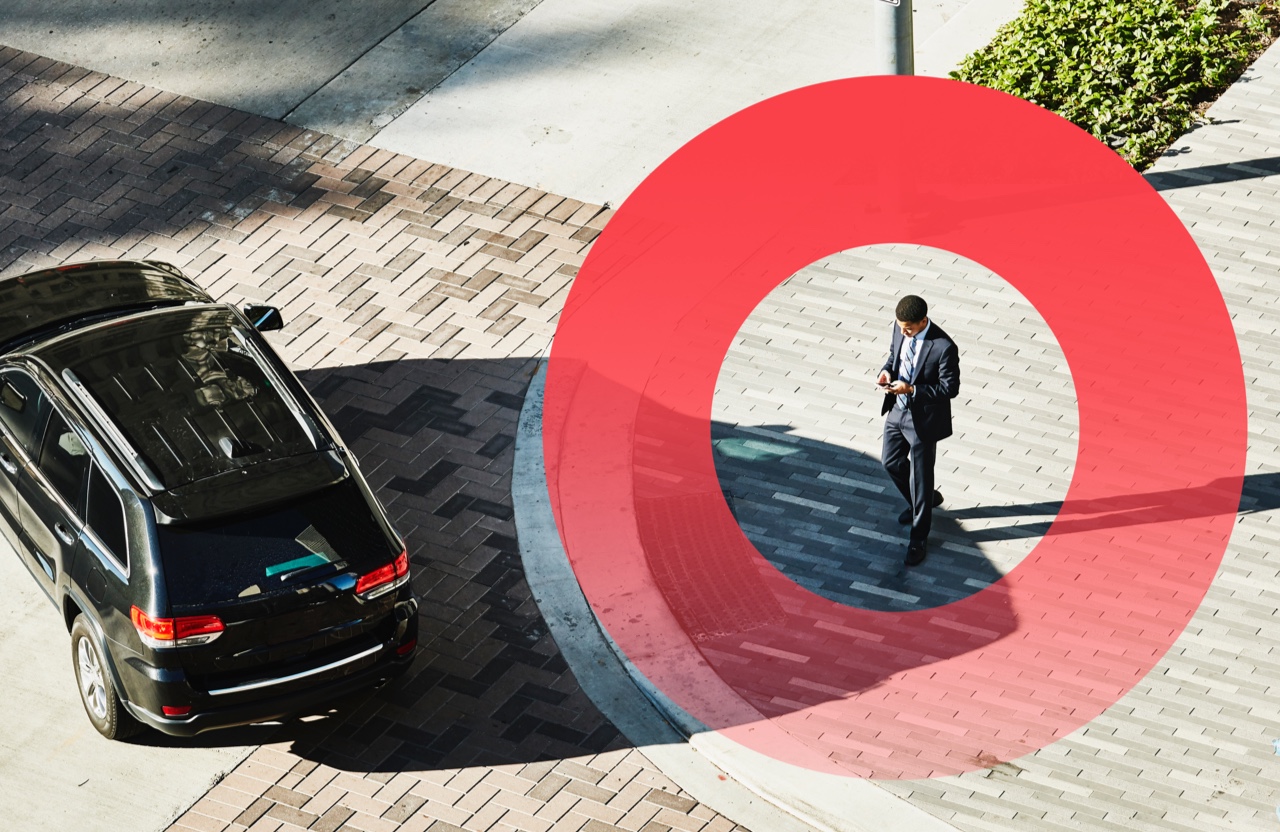 Man arriving at his vehicle