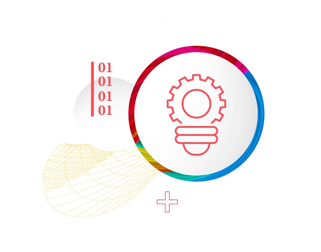 Gear as light bulb, representing innovation and experimentation
