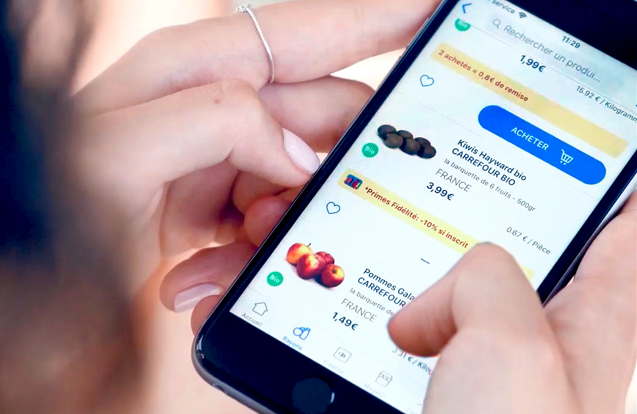 Surfing through mobile phone