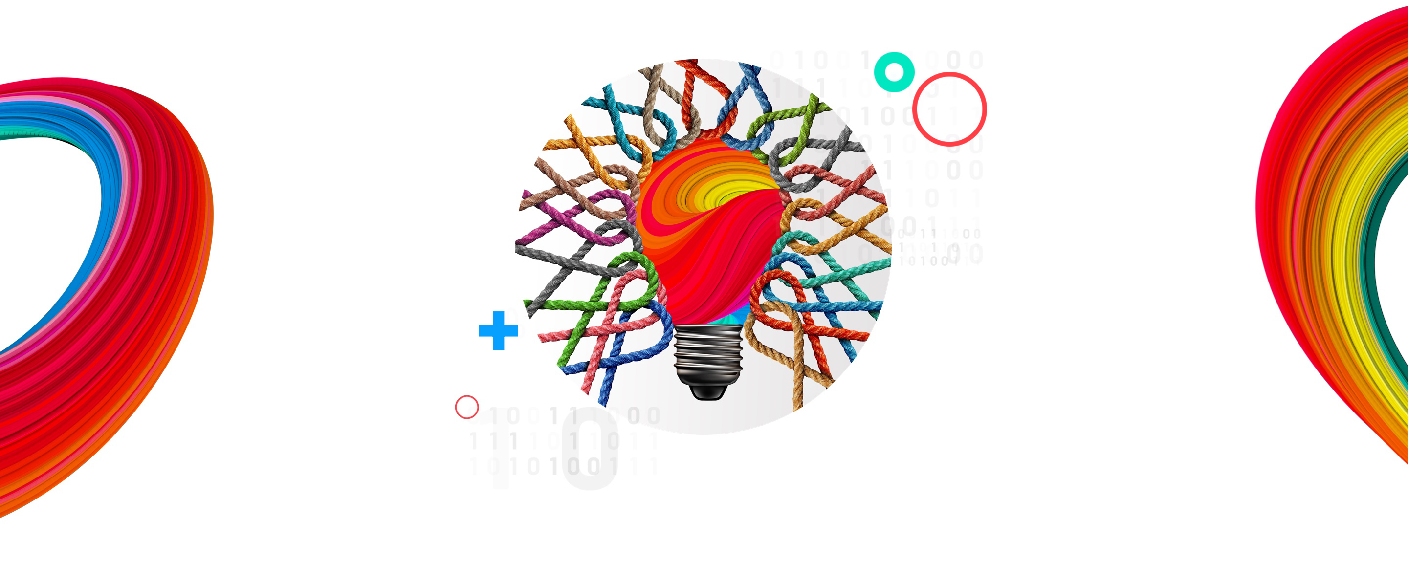 Abstract image of lighbulb representing collaboration and ideas