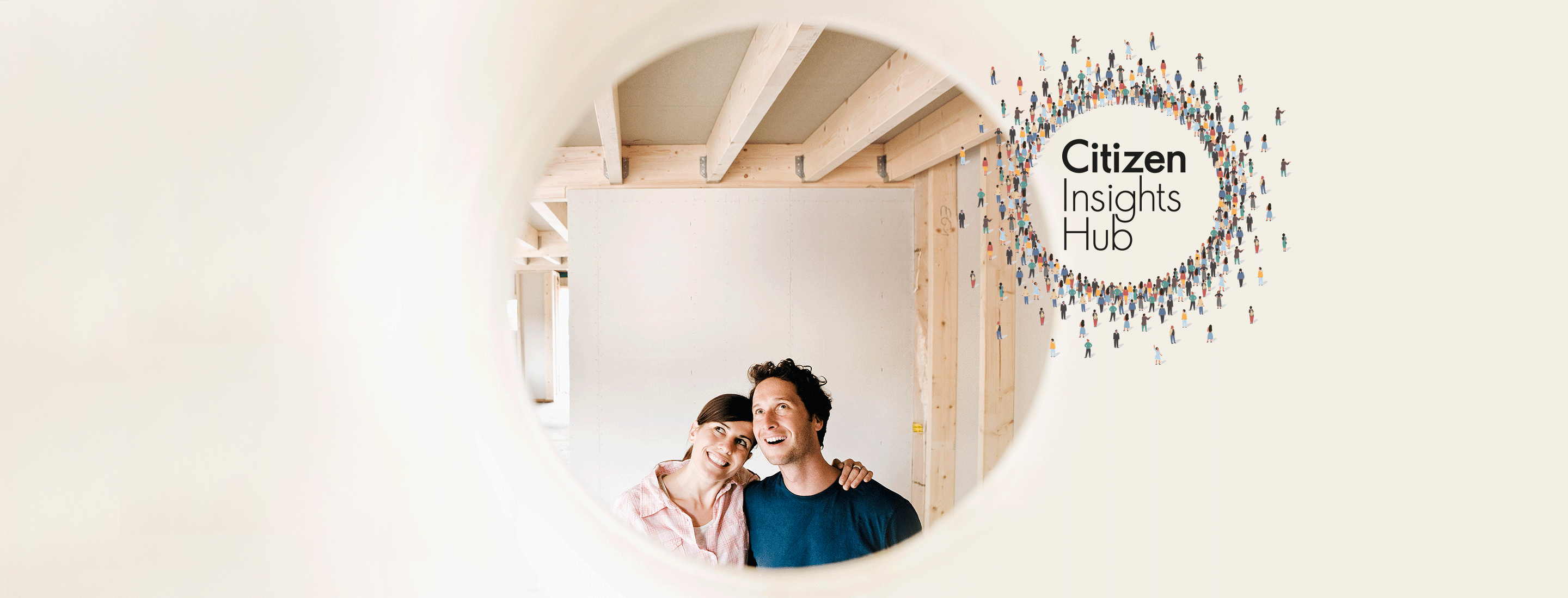 Title Citizen Insights Hub plus image of couple moving into a new home
