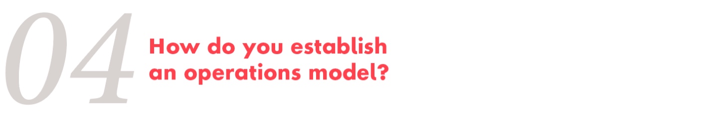 How do you establish an operations model?