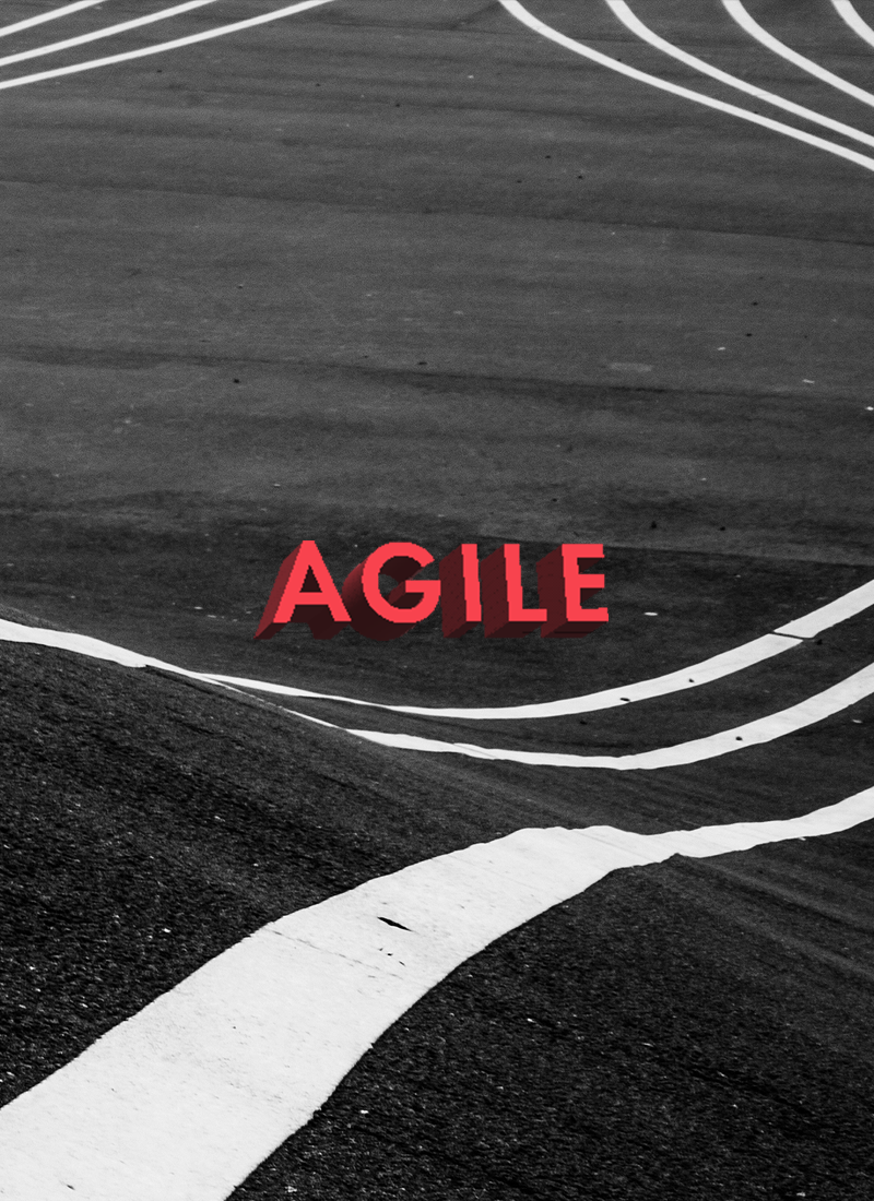 the word agile written on pavement