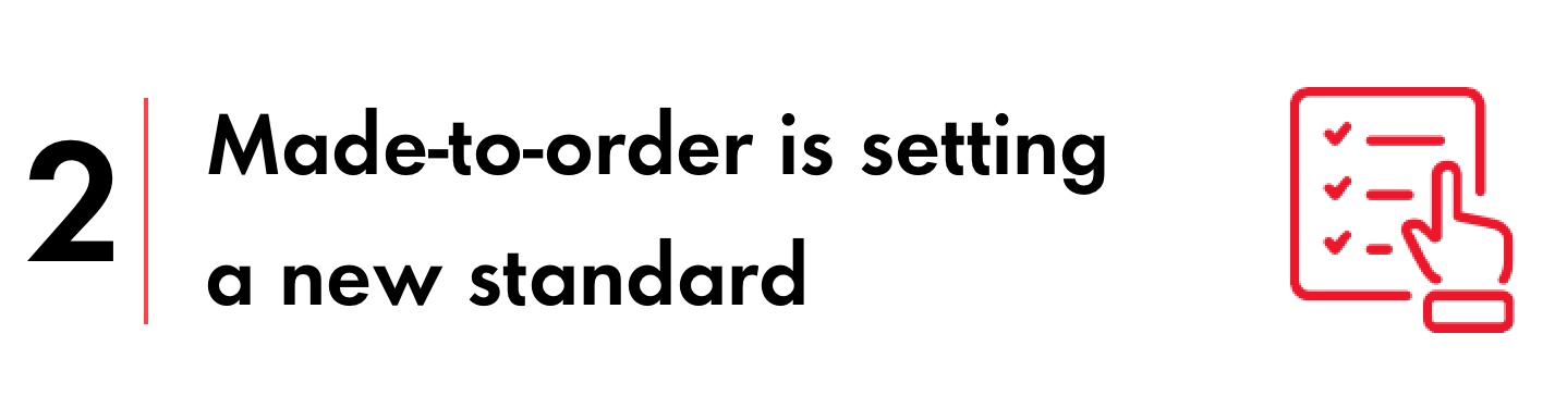 Made-to-order is setting  a new standard