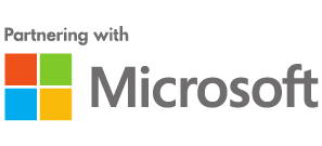 Microsoft logo with four blocks in different colors