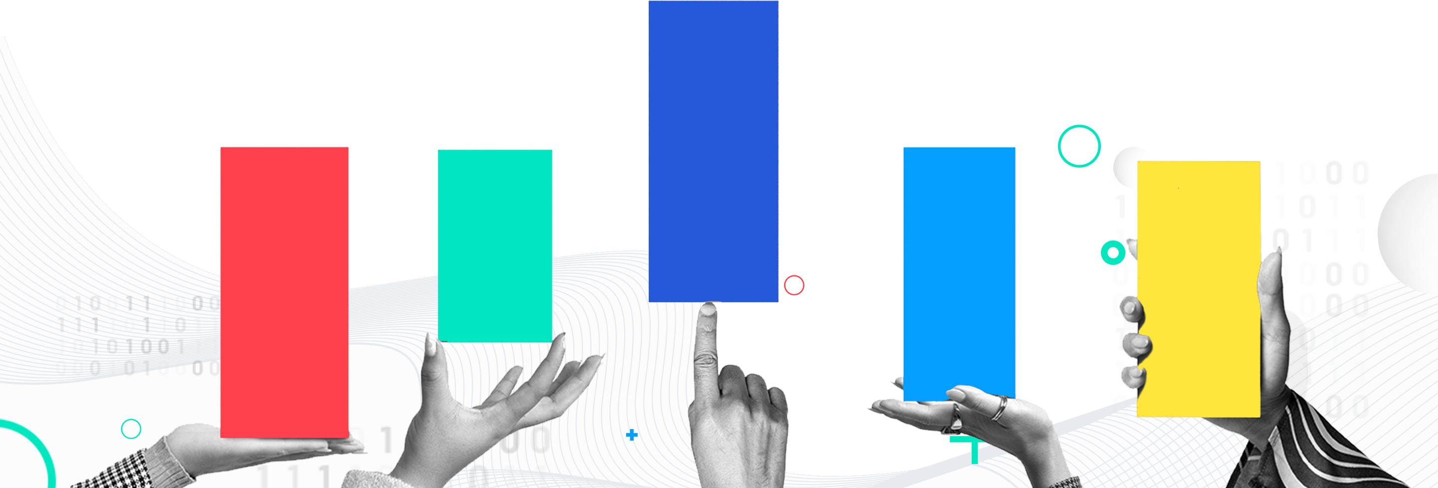 Hands holding a block chart