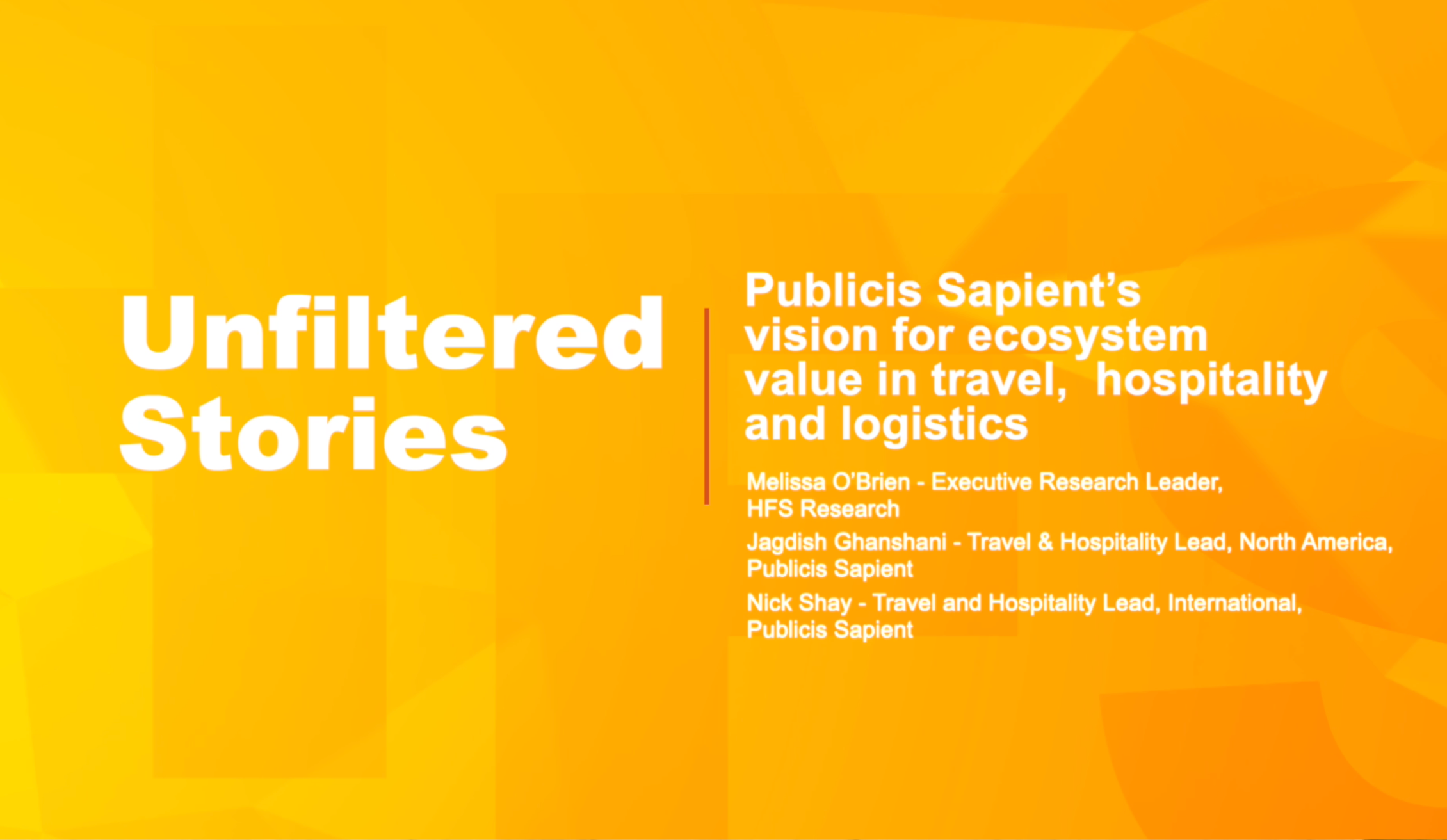 Video: Publicis Sapient's Vision for Ecosystem Value in Travel, Hospitality and Logistics