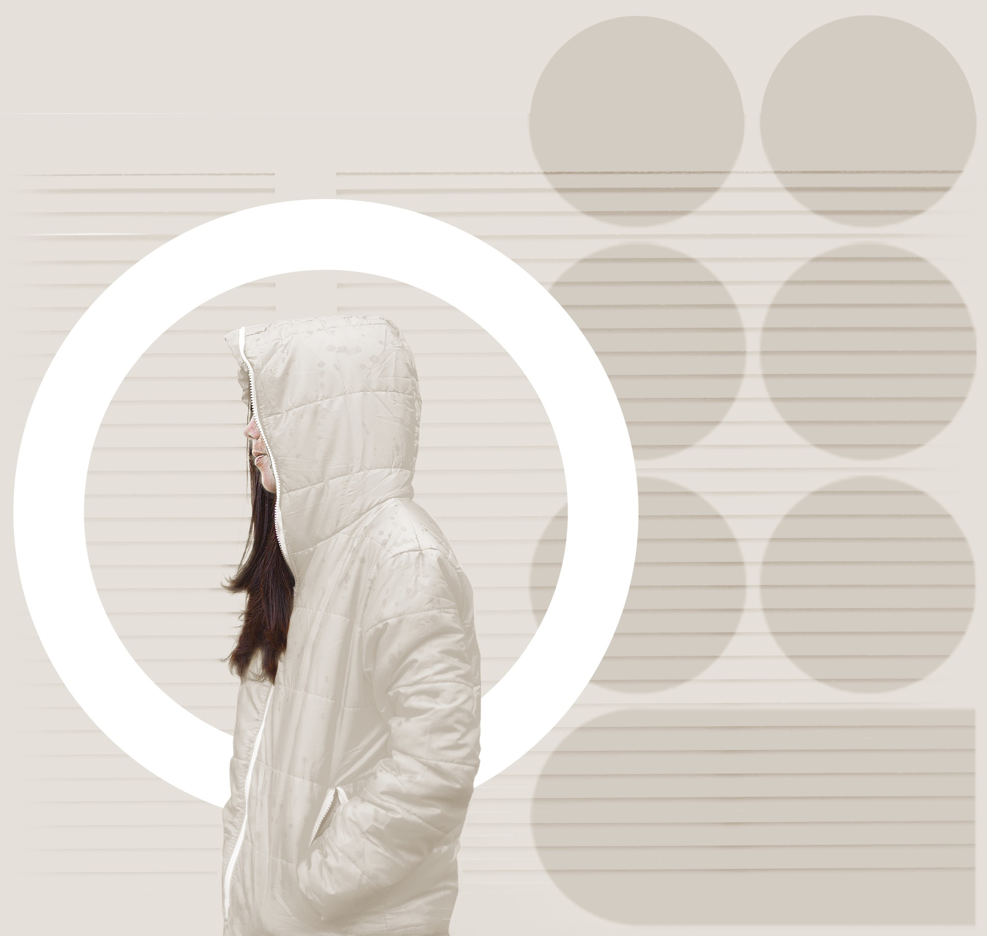 A woman in a futuristic jacket