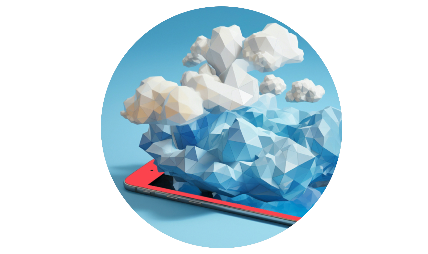 A graphic that shows our brochure and potentially includes the four tenets of our cloud capabilities: strategy, build, security and migration.