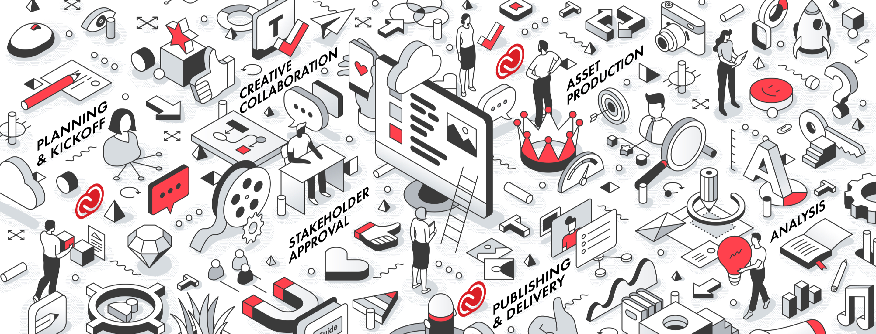 Illustration of content supply chain components