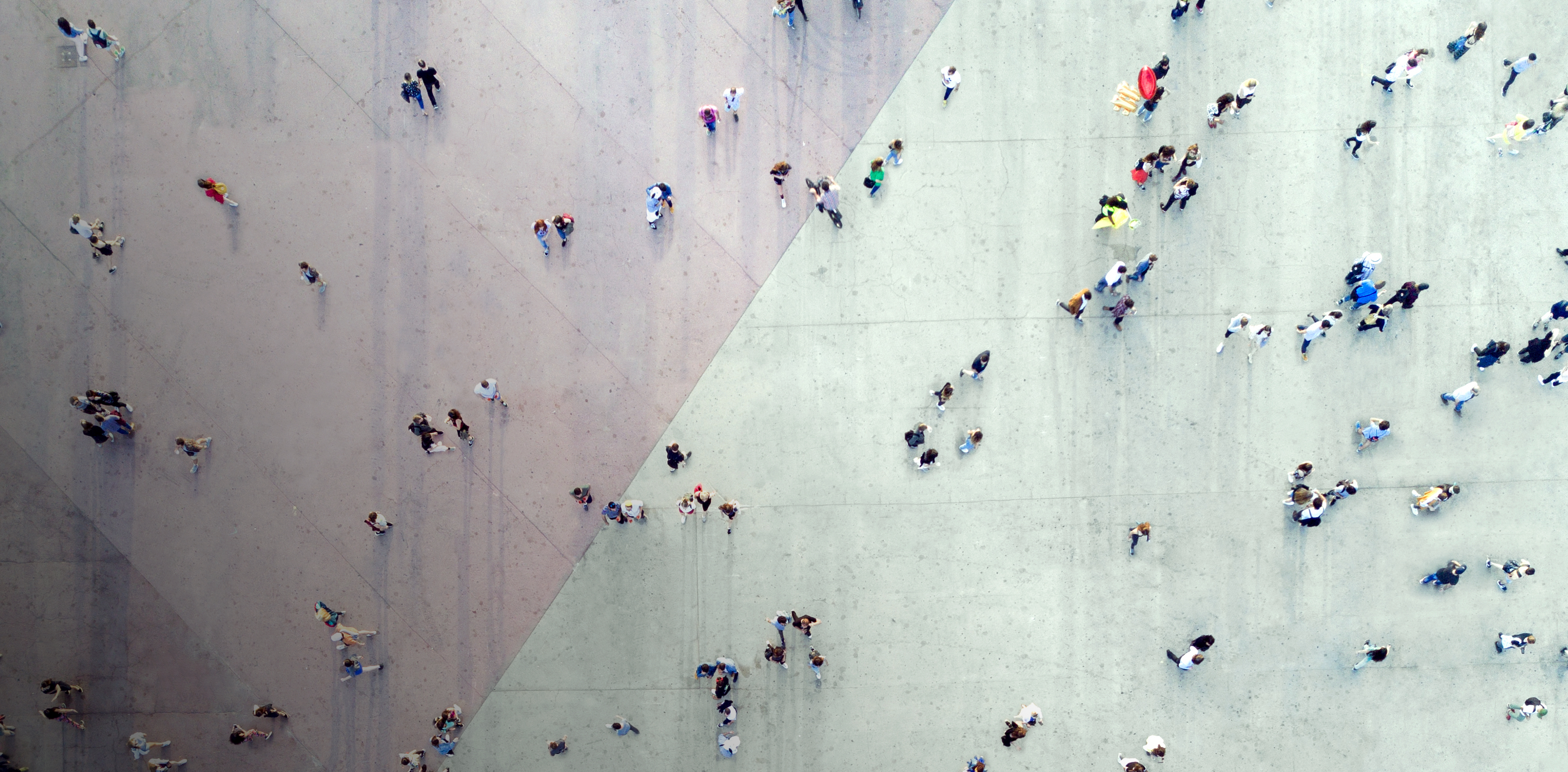 Consumers walking
