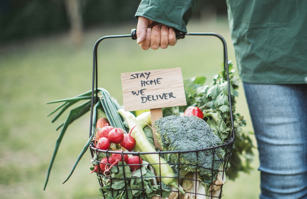 Grocer making a delivery