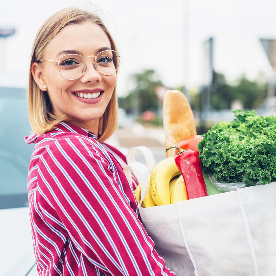 Shopper at the grocery store
