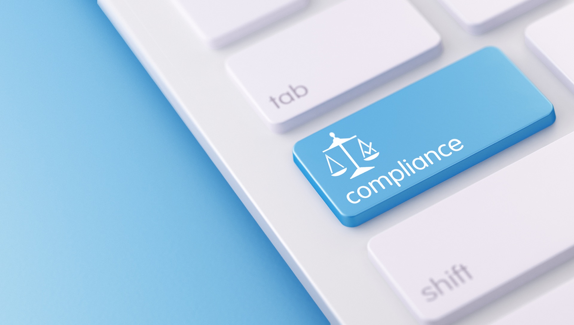 Keyboard with a 'Compliance' key
