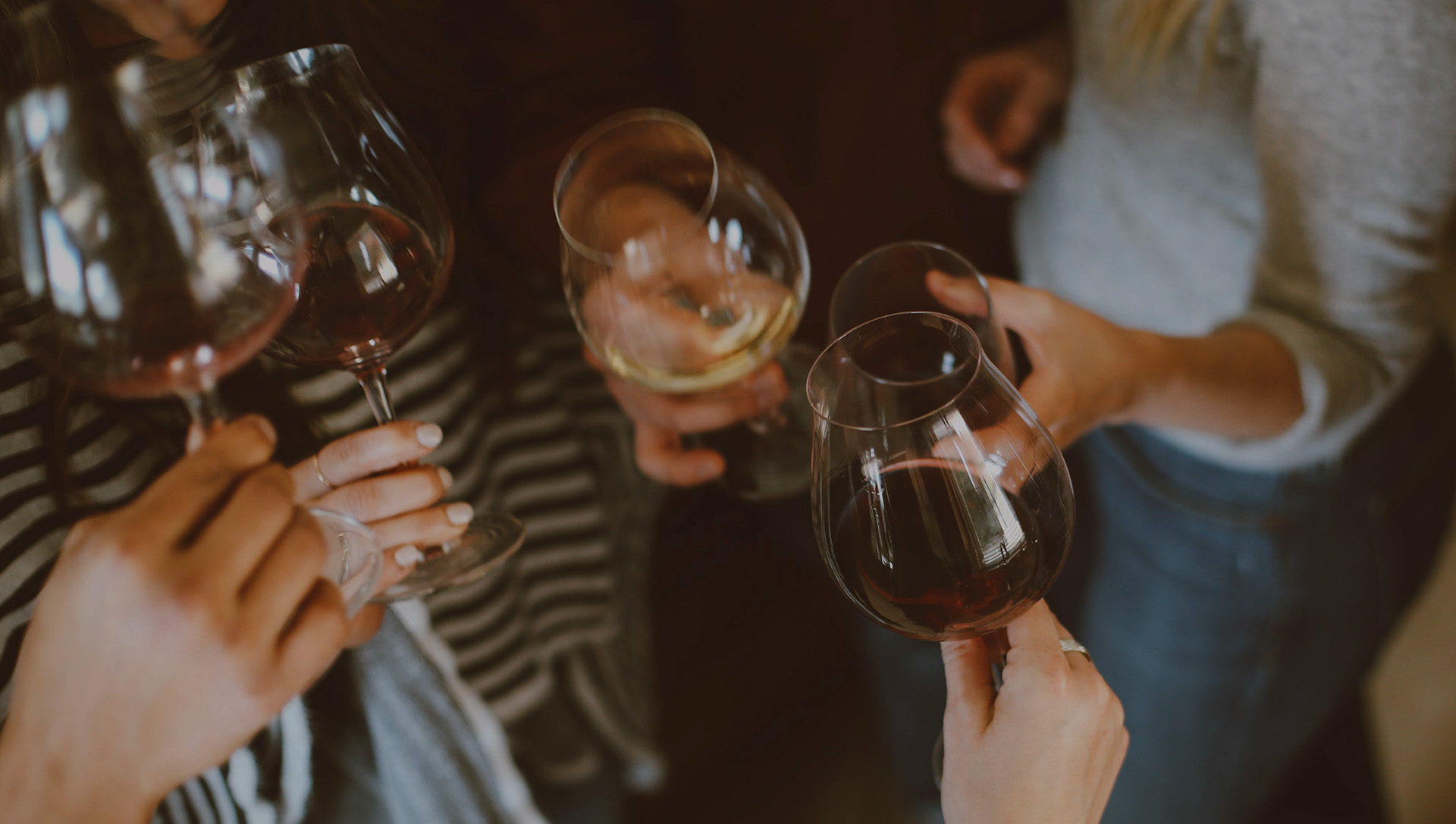 A glass of red wine