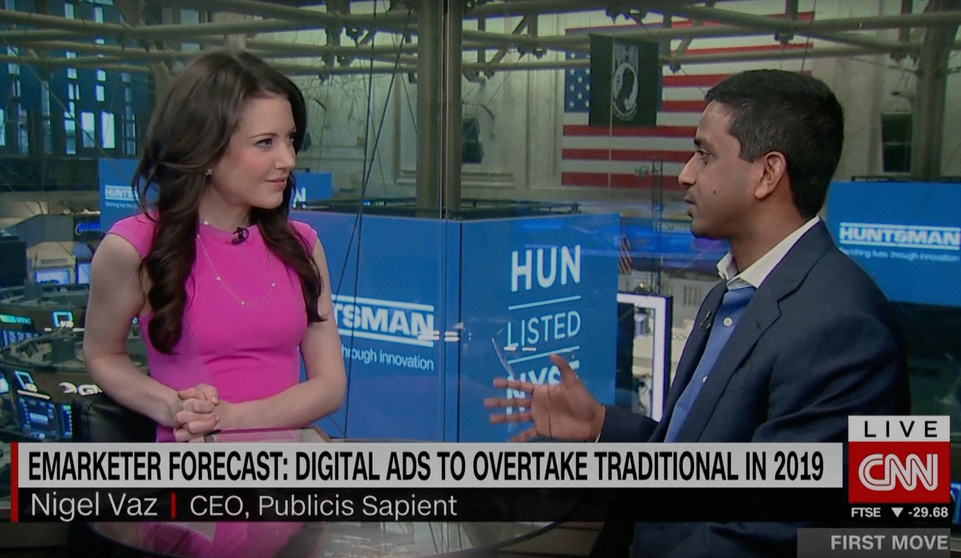Nigel Vaz and Julia Chatterley on CNN Inernational