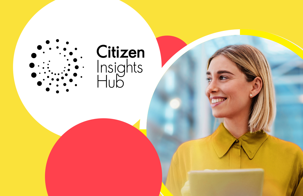 Woman looking sideways with a smile