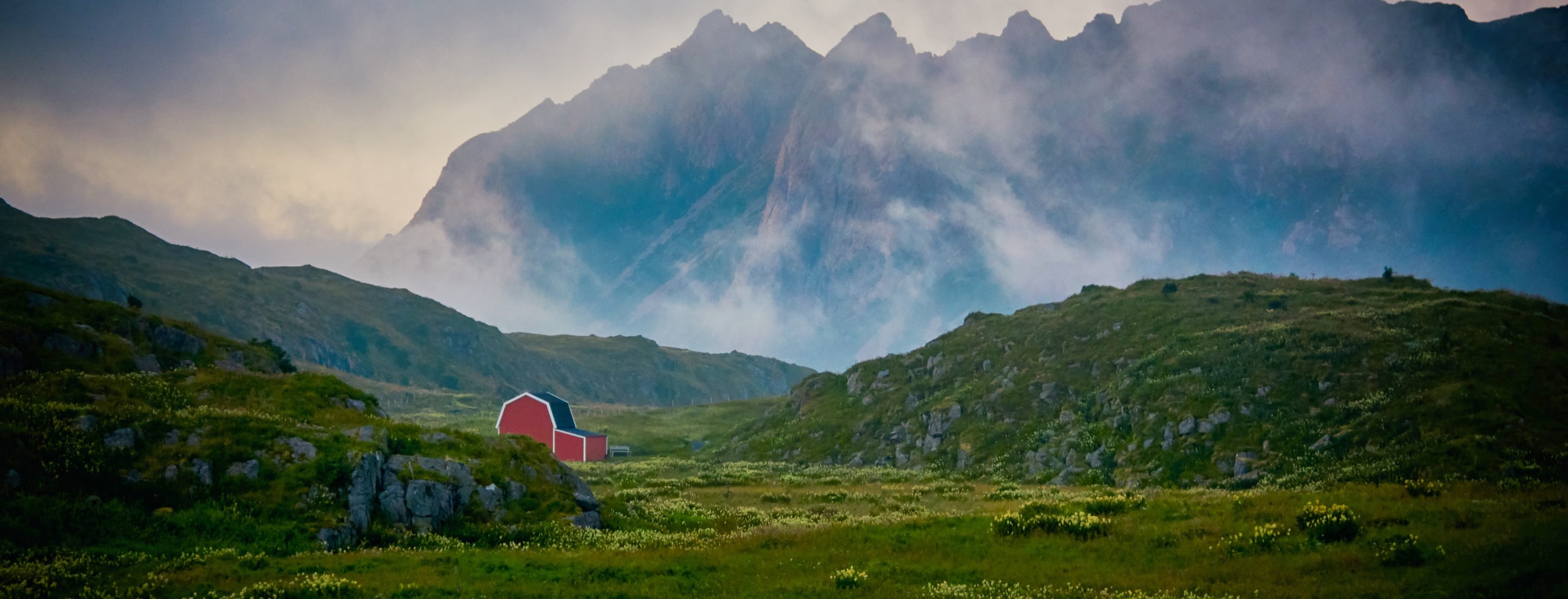 Lonely farmhouse signifying the possibilities of working remotely