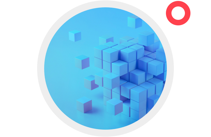 cubes coming together to create one complete cube