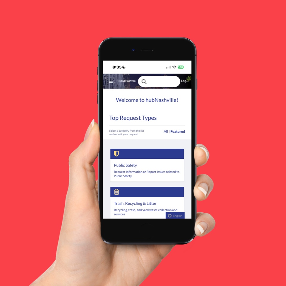 hub Nashville app on mobile device